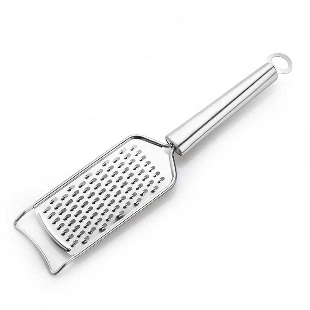 Stainless Steel Grater with Handle – Large Size, Multipurpose Kitchen Tool for Cheese, Vegetables & More