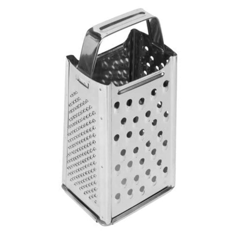 Stainless Steel 4-Sided Box Grater with Handle – Multipurpose Cheese & Vegetable Grater