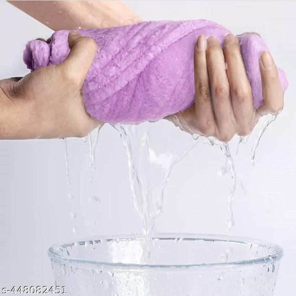 Stylish Hair Wrap Towel Microfiber, Hair Drying Towels Quick Dry Hair Hat Drying Shower Head Towels Wrapped Bath Cap Anti Frizz Hair Care Dryer Towel for Women Girl Wet/Long/Curly/Thick Hair Shower Caps Pack of 1 - Image 3