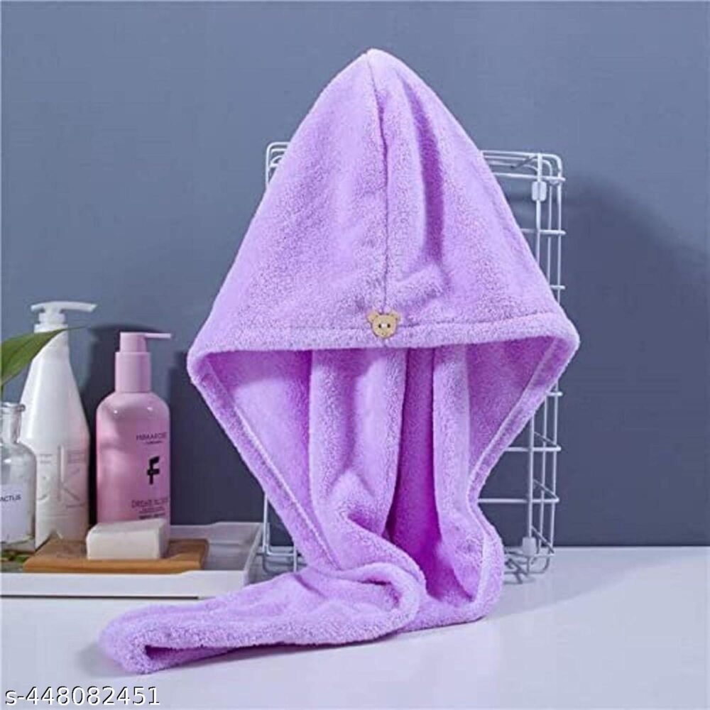 Stylish Hair Wrap Towel Microfiber, Hair Drying Towels Quick Dry Hair Hat Drying Shower Head Towels Wrapped Bath Cap Anti Frizz Hair Care Dryer Towel for Women Girl Wet/Long/Curly/Thick Hair Shower Caps Pack of 1 - Image 2